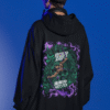 back view mockup of a gamer wearing an oversized hoodie m28471