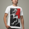 mockup of a man standing in a studio with a gildan t shirt m327701