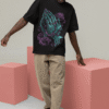 mockup of a man wearing a t shirt and sunglasses at a studio m262061