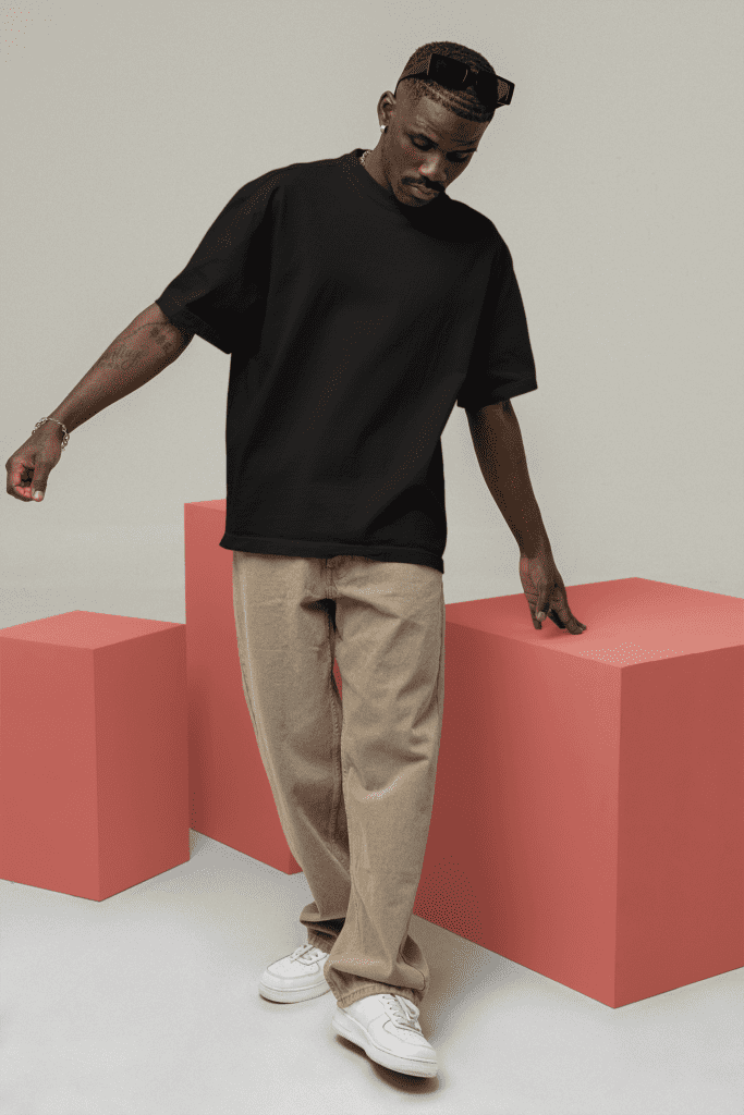 Black Plain Oversized T-Shirt