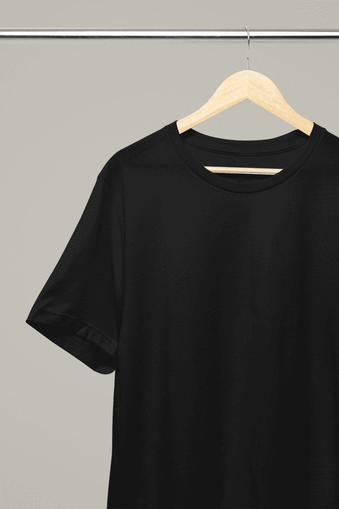 Black Plain Oversized T-Shirt - Image 2