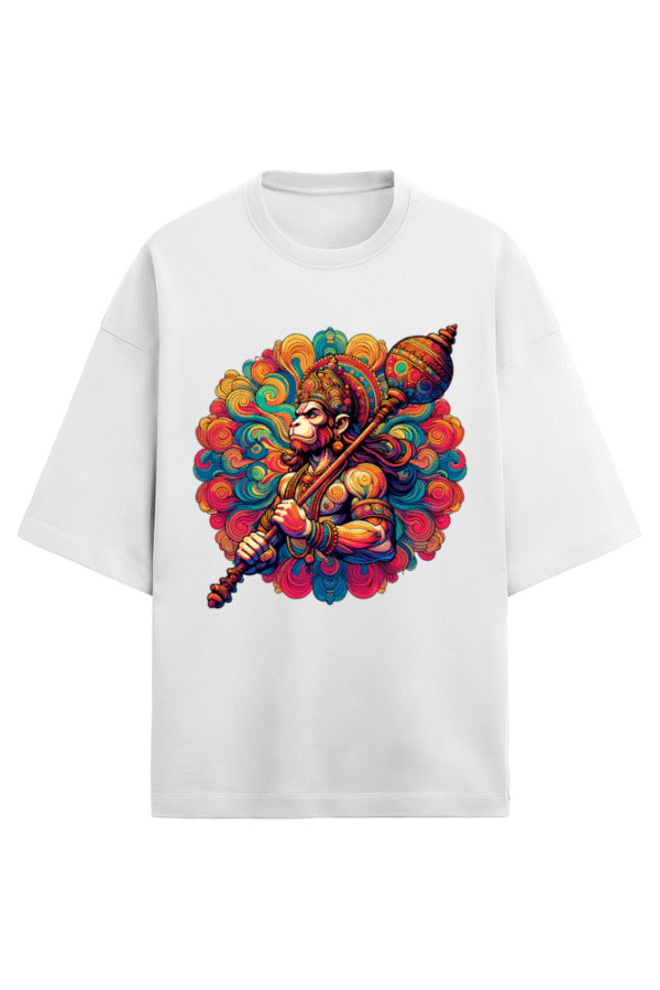 Hanuman White Terry Oversized T-Shirt