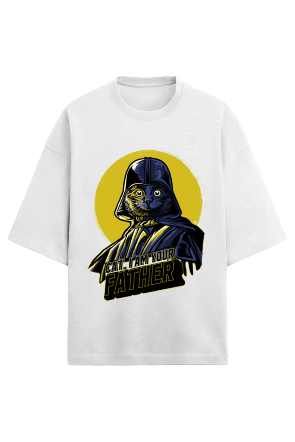 Cat Vader Unisex Terry Oversized T-Shirt - Image 7