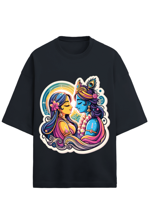 Lord Krishna Unisex Terry Oversized T-Shirt - Image 6