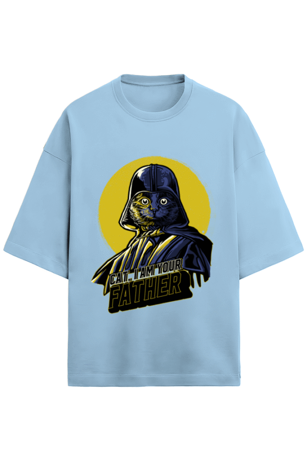 Cat Vader Unisex Terry Oversized T-Shirt - Image 3
