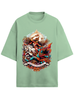 Good Vs Evil Unisex Terry Oversized T-Shirt