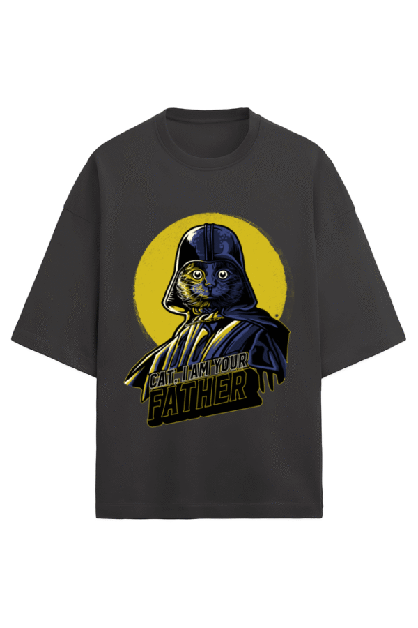 Cat Vader Unisex Terry Oversized T-Shirt - Image 6