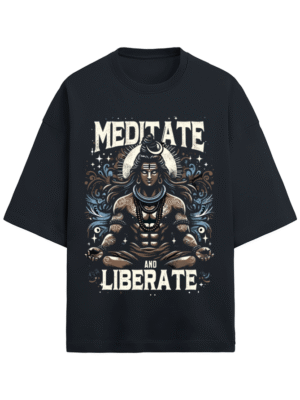 Shiva Meditation Unisex Terry Oversized T-Shirt