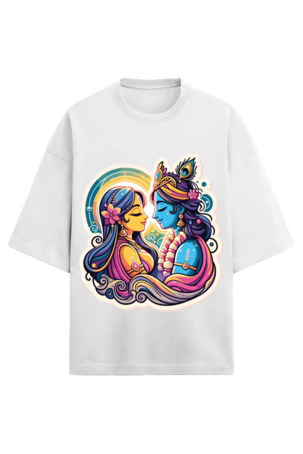Lord Krishna Unisex Terry Oversized T-Shirt - Image 8