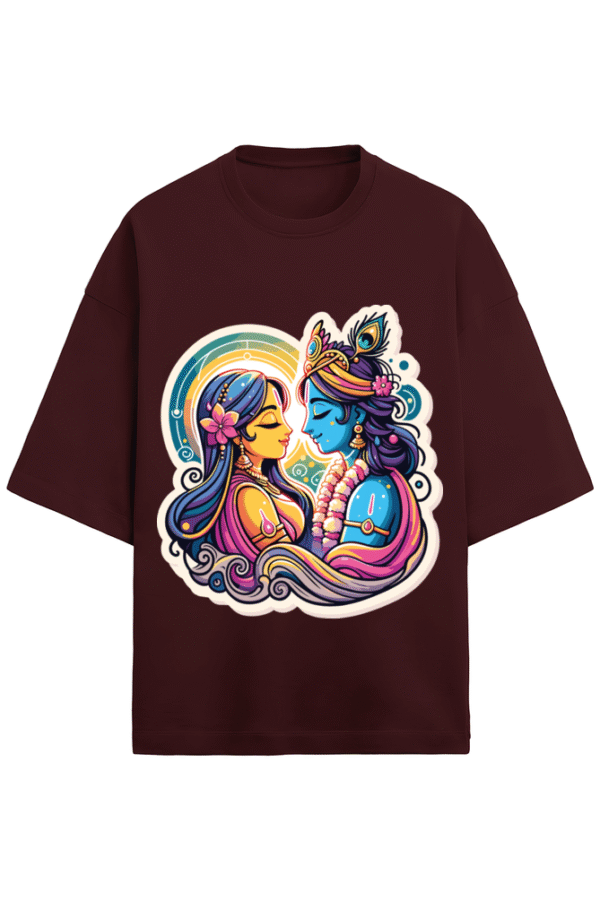 Lord Krishna Unisex Terry Oversized T-Shirt - Image 5
