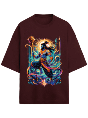 Angry Hanuman Unisex Terry Oversized T-Shirt