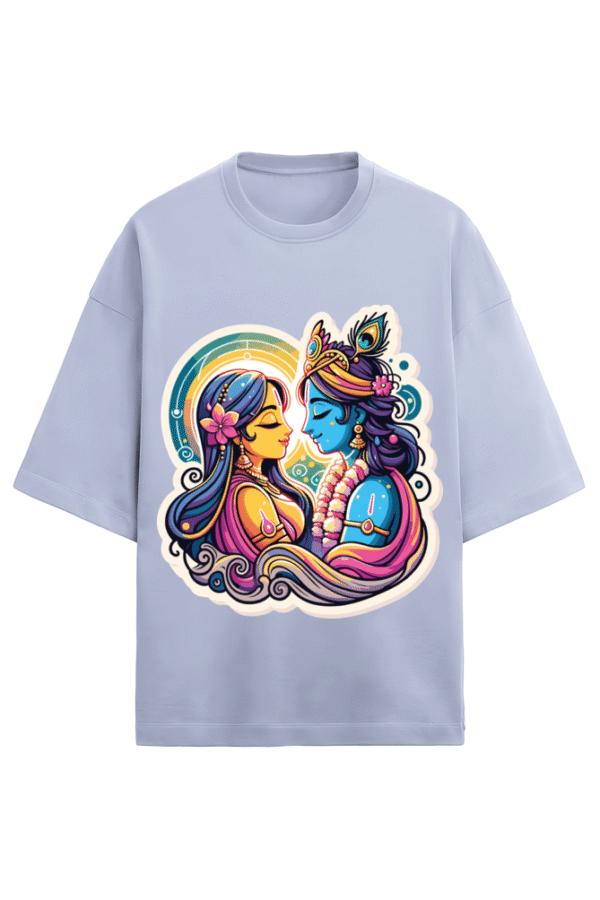 Lord Krishna Unisex Terry Oversized T-Shirt - Image 4