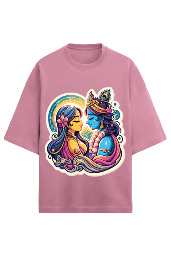 Lord Krishna Unisex Terry Oversized T-Shirt - Image 2
