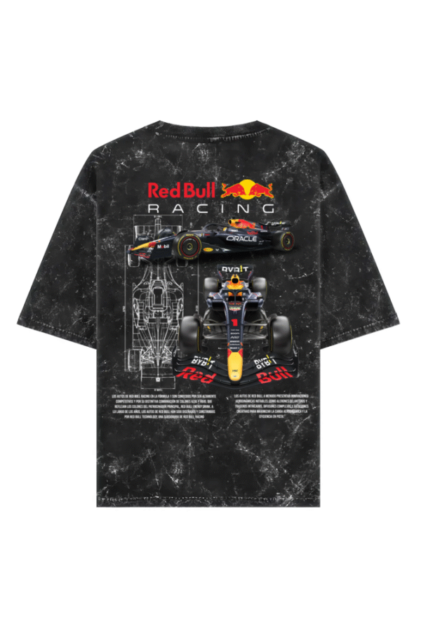 Red Bull F1 Acid Wash Oversized T-shirt - Image 4