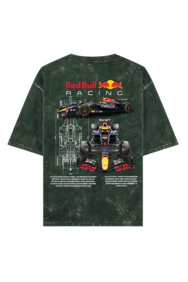 Red Bull F1 Acid Wash Oversized T-shirt - Image 2