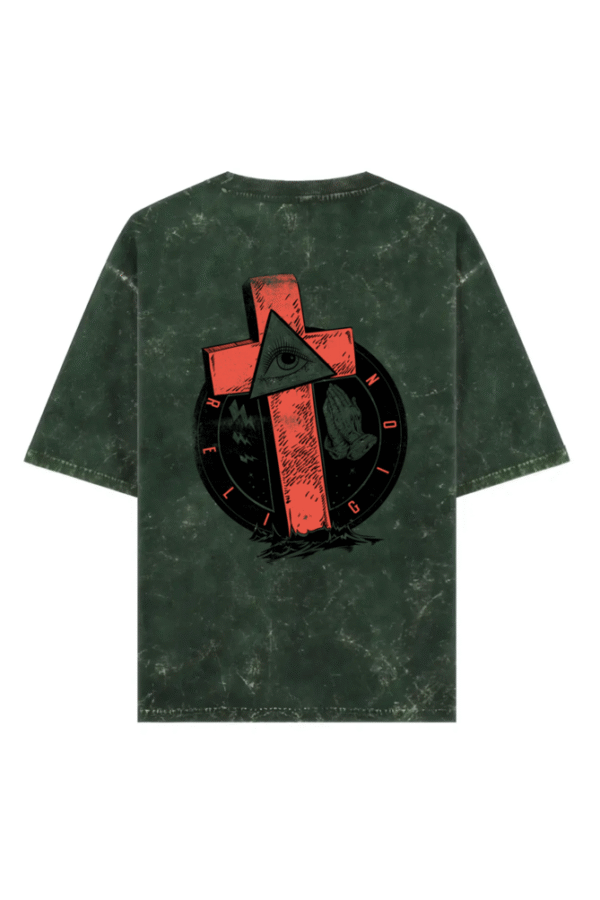 Religion Acid Wash Oversized T-Shirt - Image 2