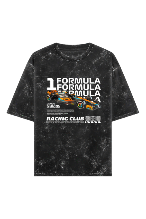 Lando Norris F1 Acid Wash Oversized T-Shirt - Image 5