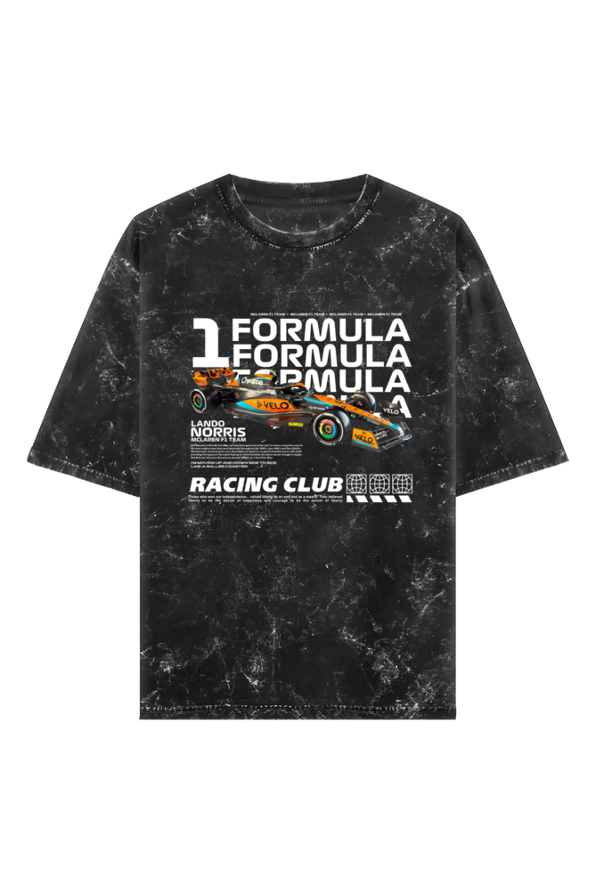 Lando Norris F1 Acid Wash Oversized T-Shirt - Image 5