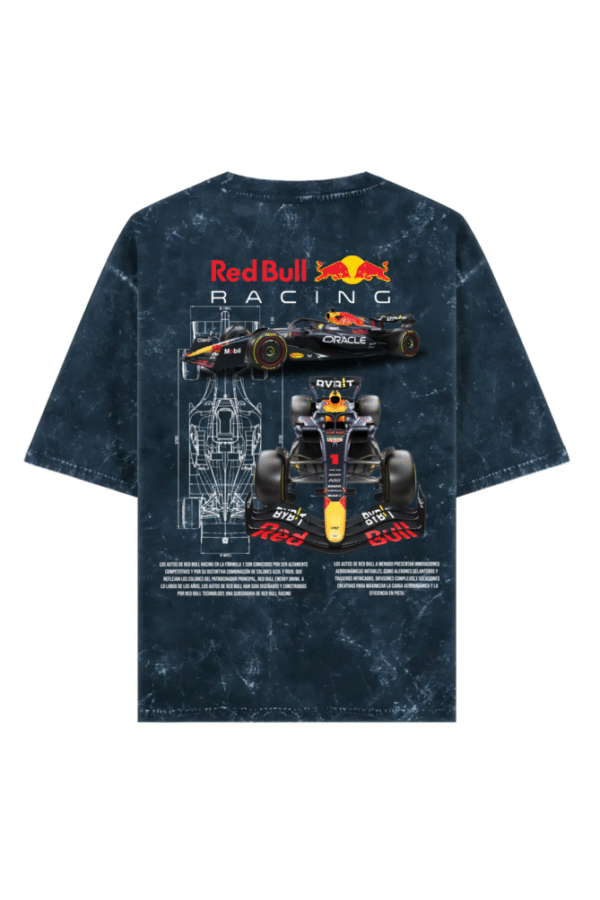 Red Bull F1 Acid Wash Oversized T-shirt - Image 3