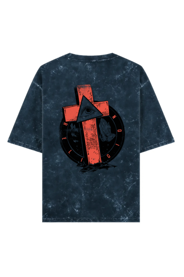 Religion Acid Wash Oversized T-Shirt - Image 3