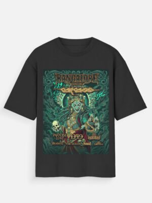 Metal Club Front Print Unisex Oversized Standard T-Shirt